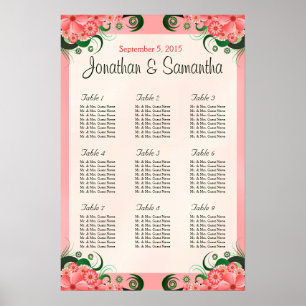 Hibiscus Floral Pink 9 Tableau Mariage