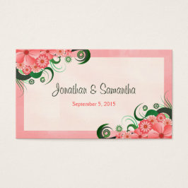 Hibiscus Floral rose Mariage Favor Favor Tags