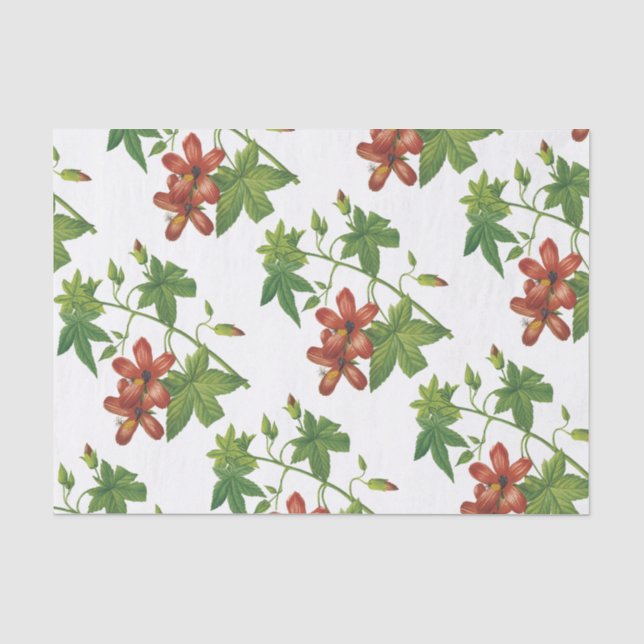 Hibiscus Flower Pattern Seidenpapier (Vorderseite)