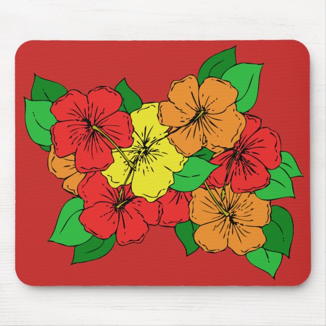 Hibiscus Flowers ROY Mousepad (Vorne)