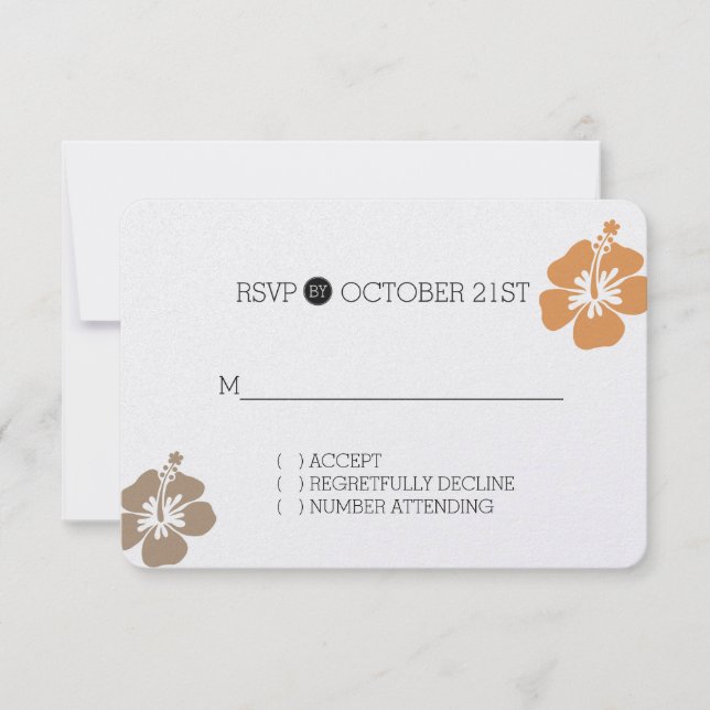 Hibiscus hawaïen Floral RSVP (Devant)