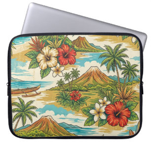 Hibiscus-Insel Hawaiian Scenic - Brights Taucheran Laptopschutzhülle