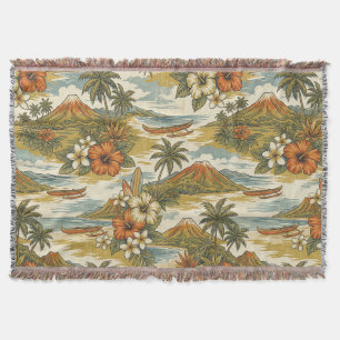 Hibiscus-Insel Hawaiian Scenic - Gold und Orange Decke