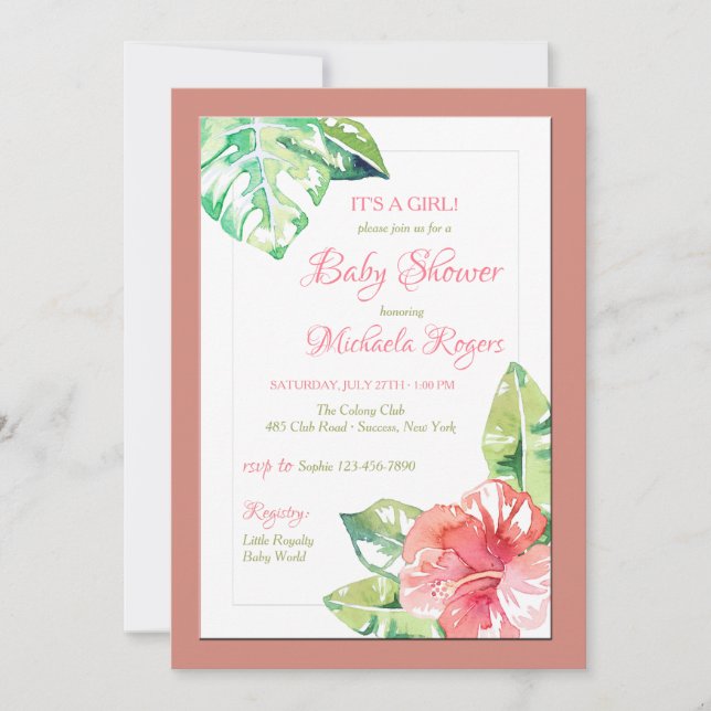 Hibiscus Matin Invitation (Devant)