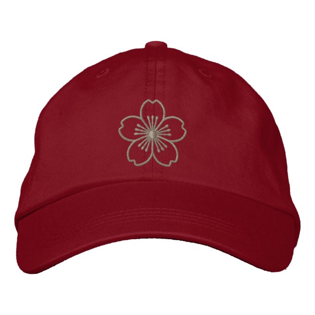Hibiscus moderne Casquette de baseball brodé (Devant)