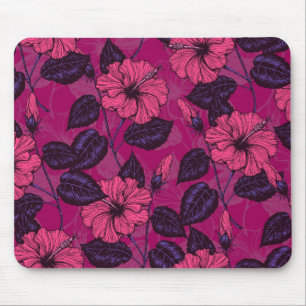 Hibiscus Nacht Mousepad