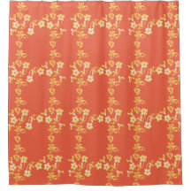 Hibiscus orange Imprimer rideau de douche