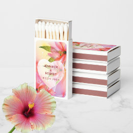 Hibiscus rose Fleur Mariage Floral Heart Dewdrop