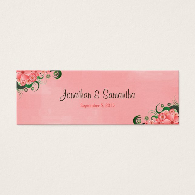 Hibiscus Rose Floral Wedding Favor Favor Tags (Devant)