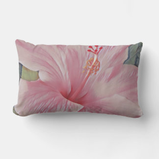 Hibiscus rose hawaïen Lumbar Lisse oreiller
