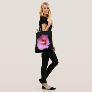 Hibiscus rose sur tout le sac d'impression