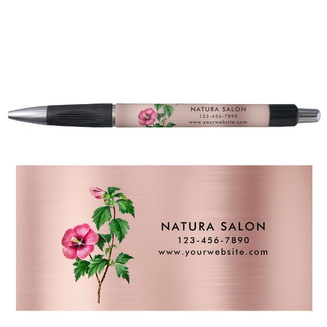 Hibiscus Salon Business Promotional Rose Gold  Kugelschreiber (Hibiscus Salon Business Promotional Rose Gold Pen)