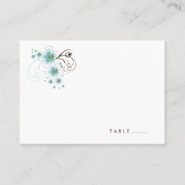 Hibiscus tropical Blue Beach Wedding Carte du lieu