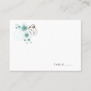 Hibiscus tropical Blue Beach Wedding Carte du lieu