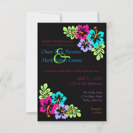 Hibiscus Tropical - Faire-part de mariage 3x5