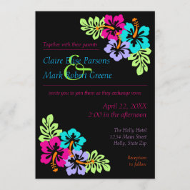 Hibiscus tropical - Faire-part de mariage 5x7