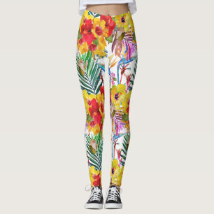 Hibiscus tropical Leggings Motifs d'été