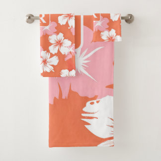 Hibiscus tropical Monogramme personnalisé
