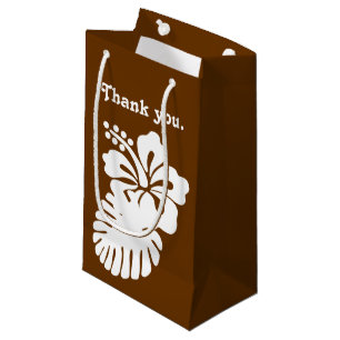 Hibiscus tropicaux en sac cadeau au chocolat