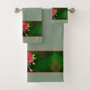 Hibisken Blume Badhandtuch Set
