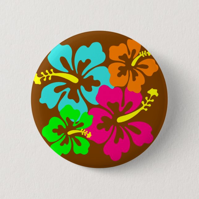 Hibisken-Blume Button (Vorderseite)