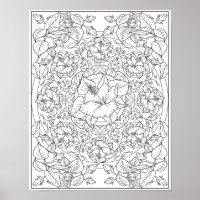 Hibisken Blume Erwachsene Coloring Mandala