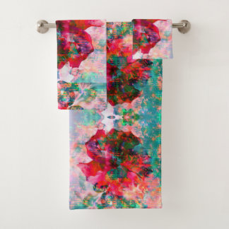 Hibisken Blume Handtuchhalter Badhandtuch Set