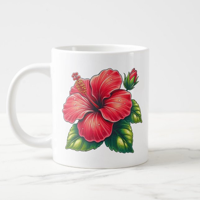 Hibisken Blume Jumbo-Tasse (Links)