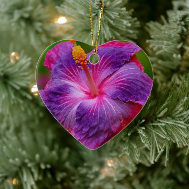 Hibisken Blume Keramik Ornament (Baum)