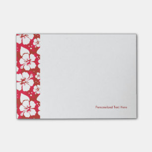 Hibisken-Blume-Muster Post-it Klebezettel