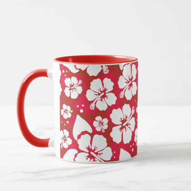 Hibisken-Blume-Muster Tasse (Links)