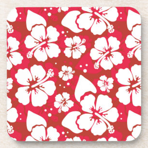 Hibisken-Blume-Muster Untersetzer