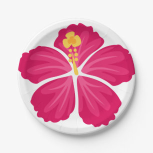 Hibisken-Blume Pappteller
