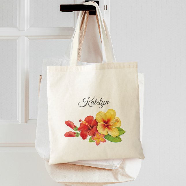 Hibisken Tropical Floral Bridesmaid Tragetasche (Hibiscus Tropical Floral Bridesmaid Tote Bag)