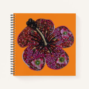 Hibiskus Beads Mosaik Notebook Notizbuch