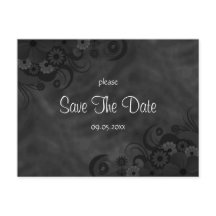 Hibiskus Black Floral Gothic speichert die Datumsk