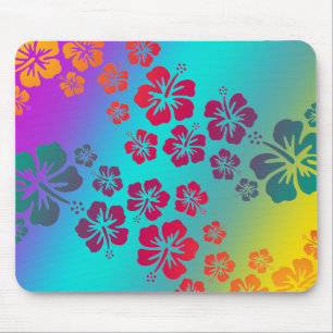 Hibiskus blüht 2 farbiger Hintergrund Mousepad