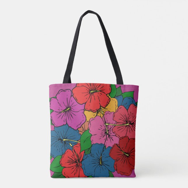 Hibiskus-Blume #5 Tasche (Rückseite)