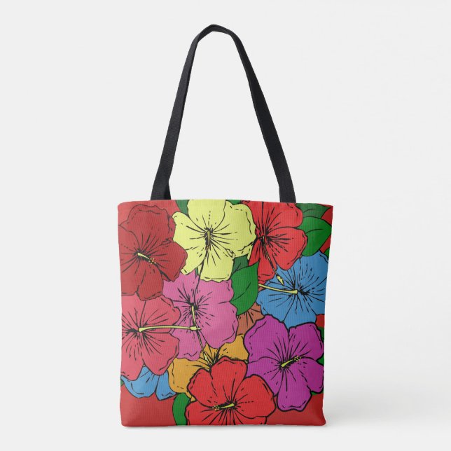 Hibiskus-Blume #6 Tasche (Rückseite)