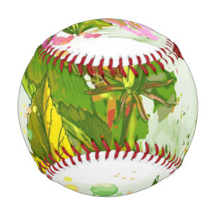 Hibiskus Blume - Aquarellfarbe Baseball