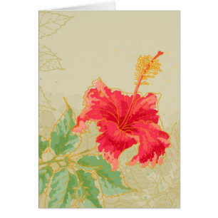 Hibiskus-Blume auf getontem Hintergrund