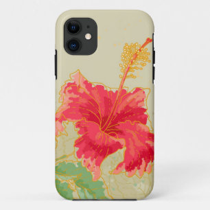 Hibiskus-Blume auf getontem Hintergrund Case-Mate iPhone Hülle