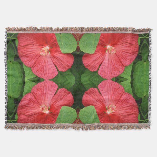 Hibiskus Blume Bright Magenta Decke (Vorderseite)