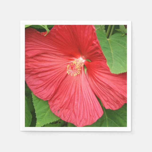 Hibiskus Blume Bright Magenta Serviette (Vorderseite)