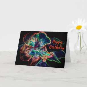 Hibiskus Blume Fantasie Kunst Geburtstag Karte