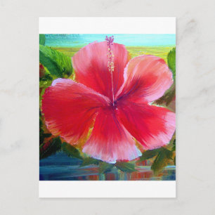 Hibiskus Blume Kunst Postkarte