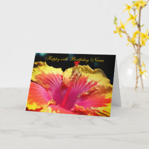 Hibiskus Blume Personalisiert Geburtstag Karte