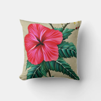 Hibiskus Blume Puff Kissen