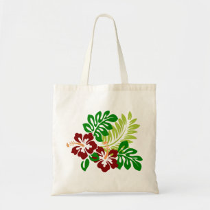 Hibiskus Blume rotes tropisches hawaiianisches Blü Tragetasche