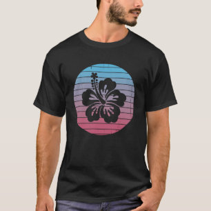 Hibiskus Blume Sommer Hawaiianische Blume Sonnenun T-Shirt